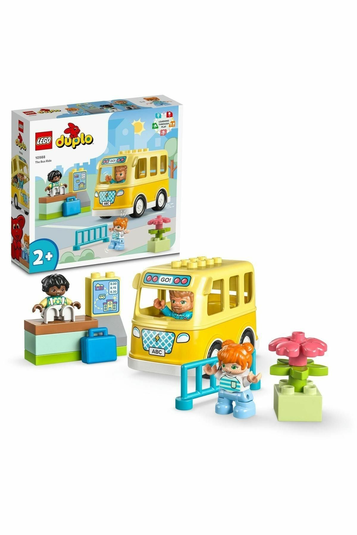 ® DUPLO® Kasabası Otobüs Yolculuğu 10988 - 2 Yaş ve Üzeri  Oyuncak Yapım Seti (16 Parça)