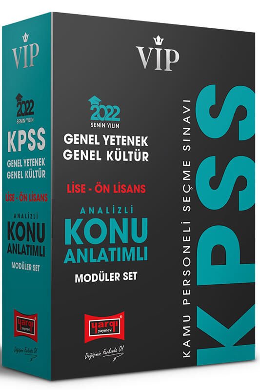 Yargı Yayınevi 2022 VİP KPSS GY GK Lise Ön Lisans Analizli Konu Anlatımlı Modüler Set