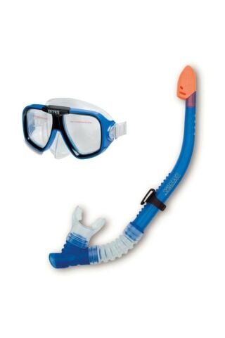 Aquaflow Sport Maske Snorkel Set Silikon Tempered Cam Bermuda