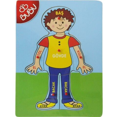 Bu-Bu Ahşap Puzzle Vücudumuz Erkek
