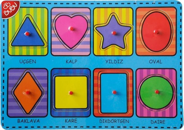 Bu-Bu Ahşap Puzzle Şekiller Bubu-ap0058