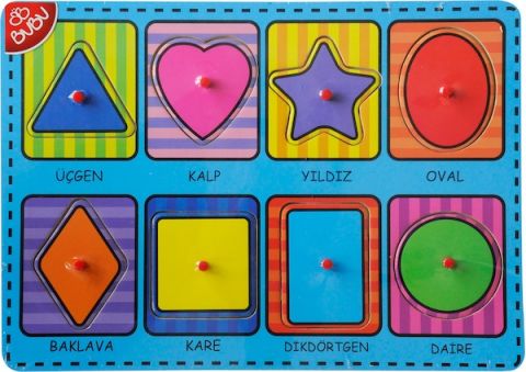 Bu-Bu Ahşap Puzzle Şekiller Bubu-ap0058