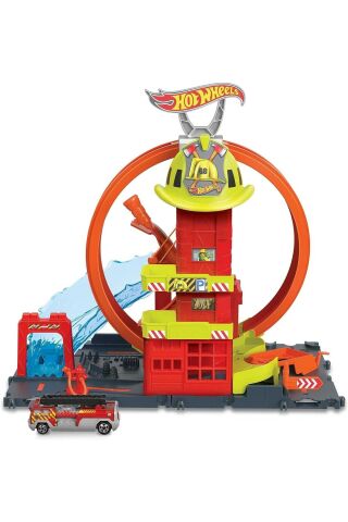 Hkx41 Hot Wheels Çember Pistli Iftaiye Istasyonu