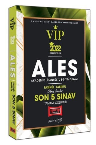 Yargı Yayınevi 2 ALES VIP Tamamı Çözümlü Çıkmış Sorular Fasikül Fasikül Son 5 Sınav