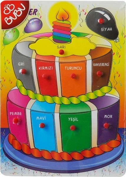 Bu-Bu 30*22.5*0.8cm Ahşap Puzzle Renkler Bubu-ap0055
