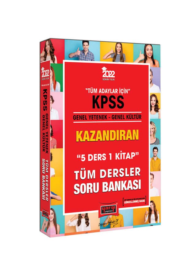Yargı Yayınları 2022 KPSS Genel Yetenek Genel Kültür 5 Ders 1 Kitap Kazandıran Tüm Dersler Soru Bankası