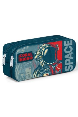 Coral High Lacivert Astronot Erkek Çocuk Ilkokul Çanta Seti - Sırt Çantası+beslenme+kalemlik