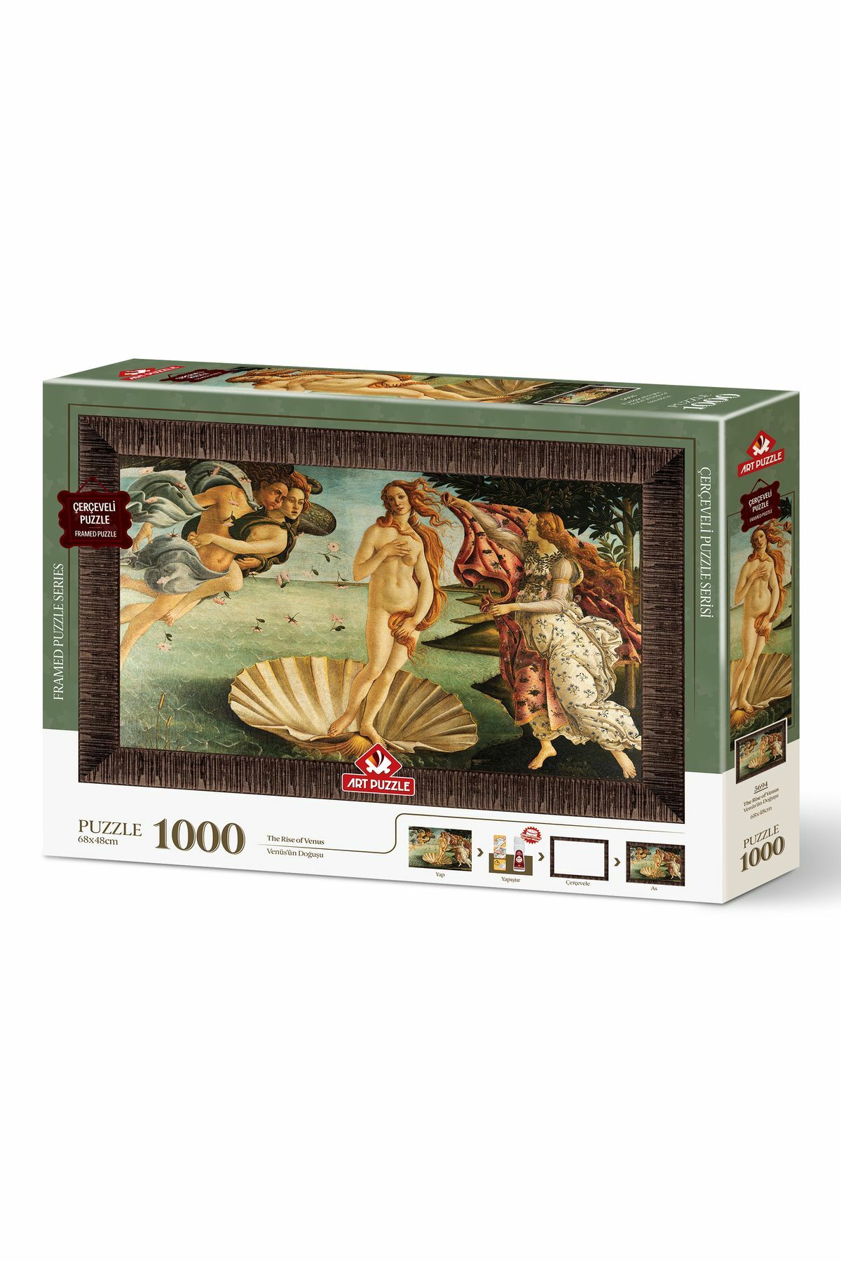 Art Puzzle Venüs'ün Doğuşu,sandro Bottıcellı 1000 Parça Çerçeveli Puzzle 5694