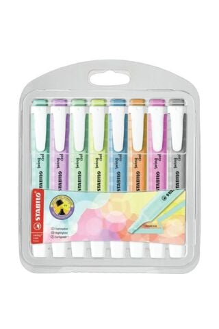 Swing Cool 8'li Fosforlu Kalem Seti Pastel Renkler