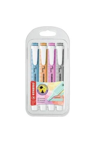 Swing Cool 4'lü Fosforlu Kalem Seti Pastel Renkler