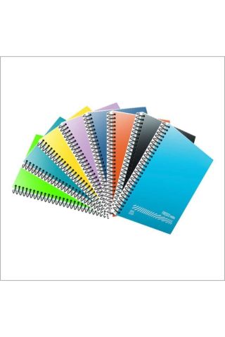 Fresco (5'li Paket) A4 96 Yaprak 5 Kareli Plastik Kapak Defter