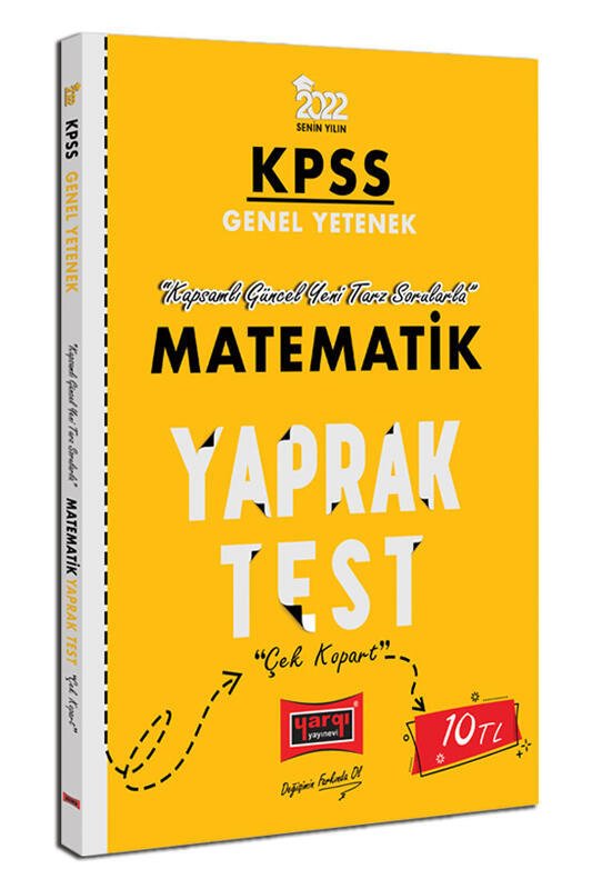 Yargı Yayınları 2022 KPSS Lisans GY Matematik Yaprak Test