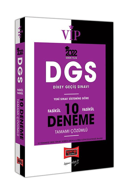 Yargı Yayınları 2022 VİP DGS Tamamı Çözümlü Fasikül Fasikül 10 Deneme