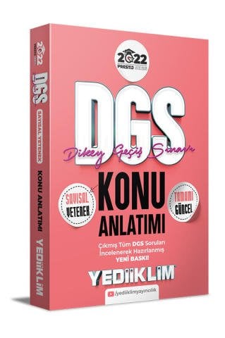 Yediiklim Yayınları 2022 DGS Sayısal Yetenek Konu Anlatımı