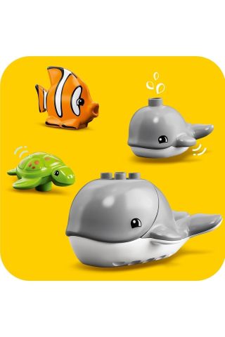 ® DUPLO® Vahşi Okyanus Hayvanları 10972 - 2 Yaş ve Üzeri Çocuklar için Yapım Seti (32 Parça)