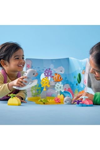 ® DUPLO® Vahşi Okyanus Hayvanları 10972 - 2 Yaş ve Üzeri Çocuklar için Yapım Seti (32 Parça)