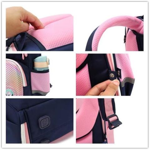 Hello Dragon Unisex Omurga Koruyucu Laptop&Sırt Çantası Lacivert Kırmızı
