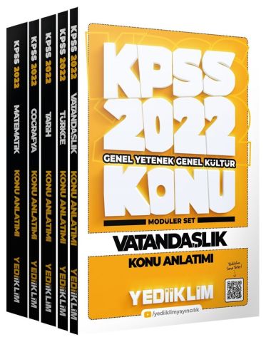 Yediiklim Yayınları 2022 KPSS Genel Yetenek Genel Kültür Konu Anlatımlı Modüler Set