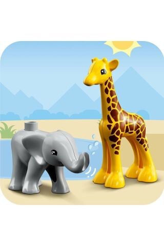 ® DUPLO® Vahşi Afrika Hayvanları 10971 - 2 Yaş ve Üzeri Çocuklar için Yapım Seti (10 Parça)
