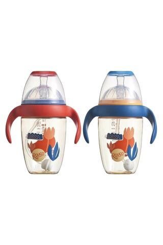 300ml Akıllı Pipet Toplu -kaynatılabilir- Bebek Biberonu +9 Ay Kırmızı