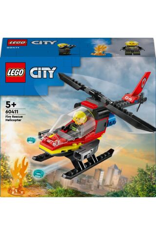 City İtfaiye Kurtarma Helikopteri 60411 - Yaratıcı Oyuncak Yapım Seti (85 Parça)