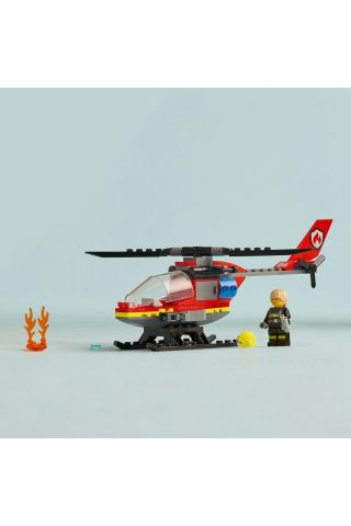 City İtfaiye Kurtarma Helikopteri 60411 - Yaratıcı Oyuncak Yapım Seti (85 Parça)
