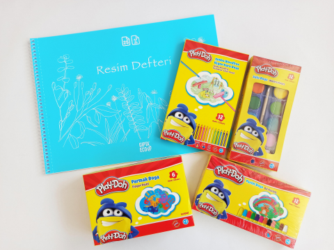 Gıpta Resim Defteri+Play-Doh Boya Seti