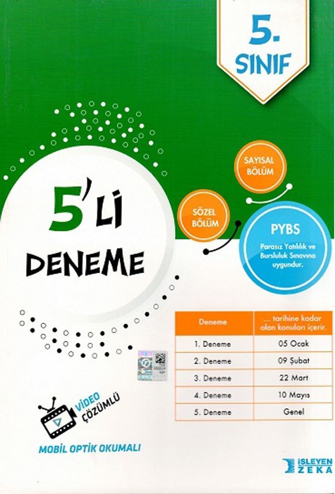 İşleyen Zeka 5. Sınıf PYBS 5 li Deneme