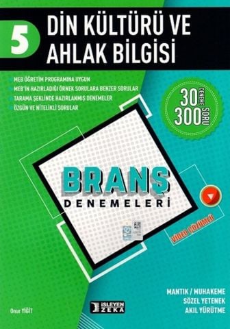 İşleyen Zeka 5. Sınıf Din Kültürü ve Ahlak Bilgisi Branş Denemeleri