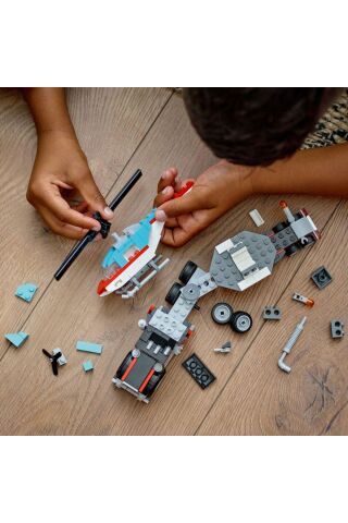 ® Creator Helikopterli Açık Kasa Kamyon 31146  - 7 Yaş ve Üzeri İçin Yapım Seti (270 Parça)