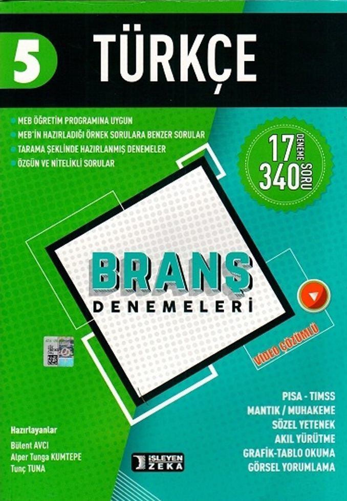 İşleyen Zeka 5. Sınıf Türkçe Branş Denemeleri