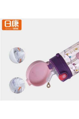 Çocuk Ppsu 200 Ml Pipetli Kulplu Su Matarası -akıllı Pipet Toplu 2 Renk B1037