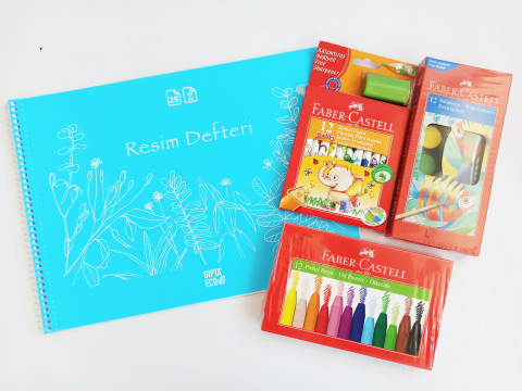 Gıpta Resim Defteri+Faber-Castell Boya Seti 1