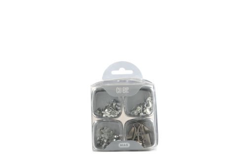Mas Cubbie Silver 4'lü Ofis Seti (Harita Çivisi,Omega Kıskaç 19mm,Ataş 28mm,Dev Ataş 50mm)