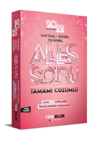 Yediiklim Yayınları 2022 Master Serisi Ales Sayısal Sözel Tamamı Çözümlü Soru Bankası