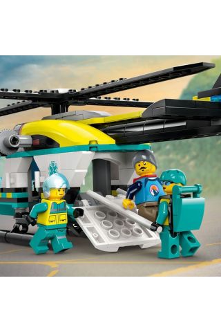 ® City Acil Kurtarma Helikopteri 60405 -  Yaratıcı Oyuncak Yapım Seti (226 Parça)