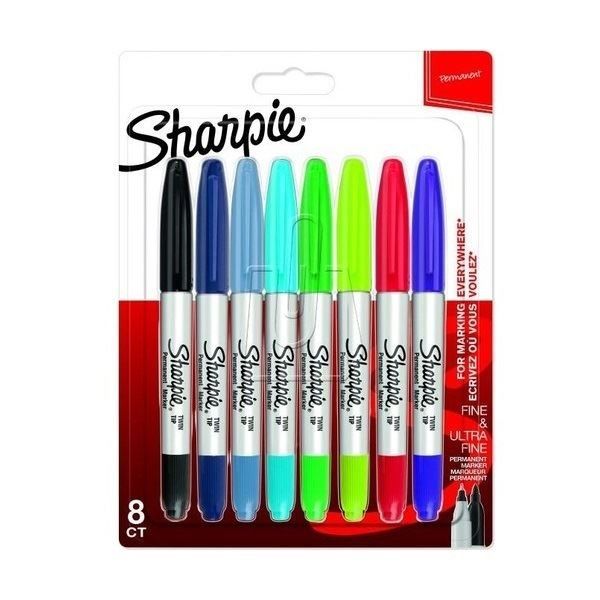 Sharpie Twin Tip Permanent Markör Karışık Renkli 8'li 