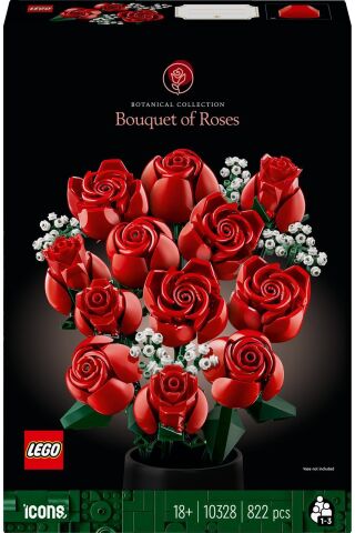 ® Icons Gül Buketi 10328  - 18 Yaş ve Üzeri İçin Yapım Seti (822 Parça)