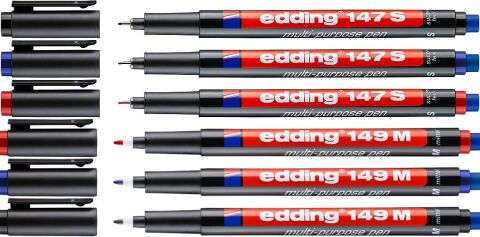 Edding Asetat Kalemi Silgili Set (e-147S) (e-149M)