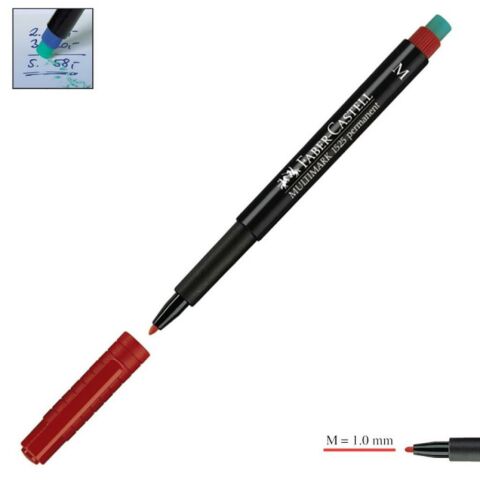 Faber-Castell Asetat Kalemi̇ Si̇lgi̇li̇ Kirmizi M