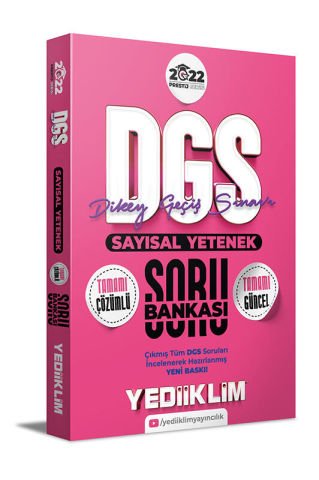 Yediiklim Yayınları 2022 Prestij Serisi DGS Sayısal Yetenek Tamamı Çözümlü Soru Bankası