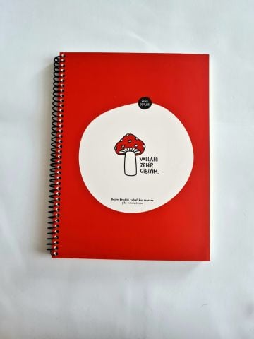 Keskin Color Hisli Şeyler 18,5x25 80 Yaprak Spiralli Karton Kapak 4 Kareli 4 Çizgili Defter