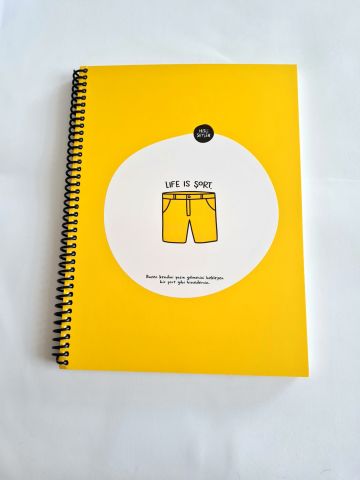 Keskin Color Hisli Şeyler 18,5x25 80 Yaprak Spiralli Karton Kapak 4 Kareli 4 Çizgili Defter