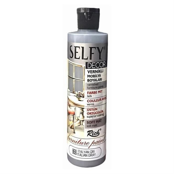 Rich Selfy Decor 240 cc Royal İtalyan Gri Vernikli Mobilya Boyaları 868