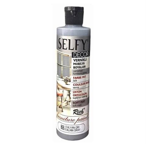 Rich Selfy Decor 240 cc Royal İtalyan Gri Vernikli Mobilya Boyaları 868
