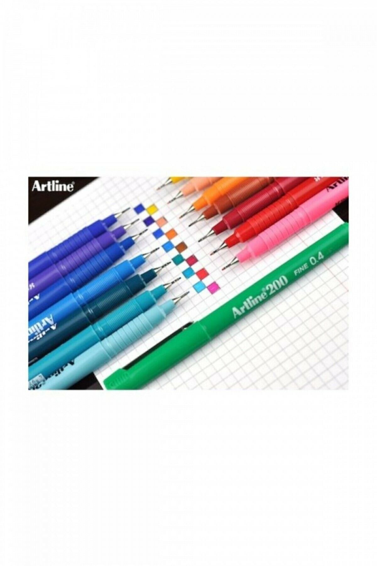 200 Fineliner 0.4 Mm Ince Uçlu Yazı Ve Çizim Kalemi 15 Renk