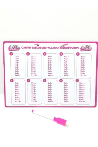 L.O.L Yaz Sil Yazı Tahtası Ve Çarpım Tablosu
