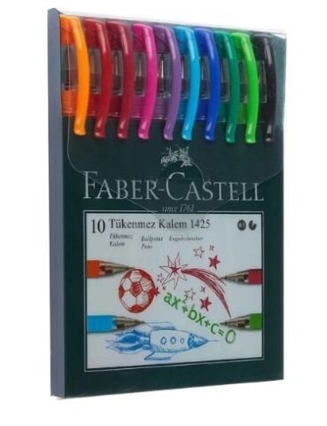 Faber-Castell Tükenmez Kalem 10'lu Karışık 1425