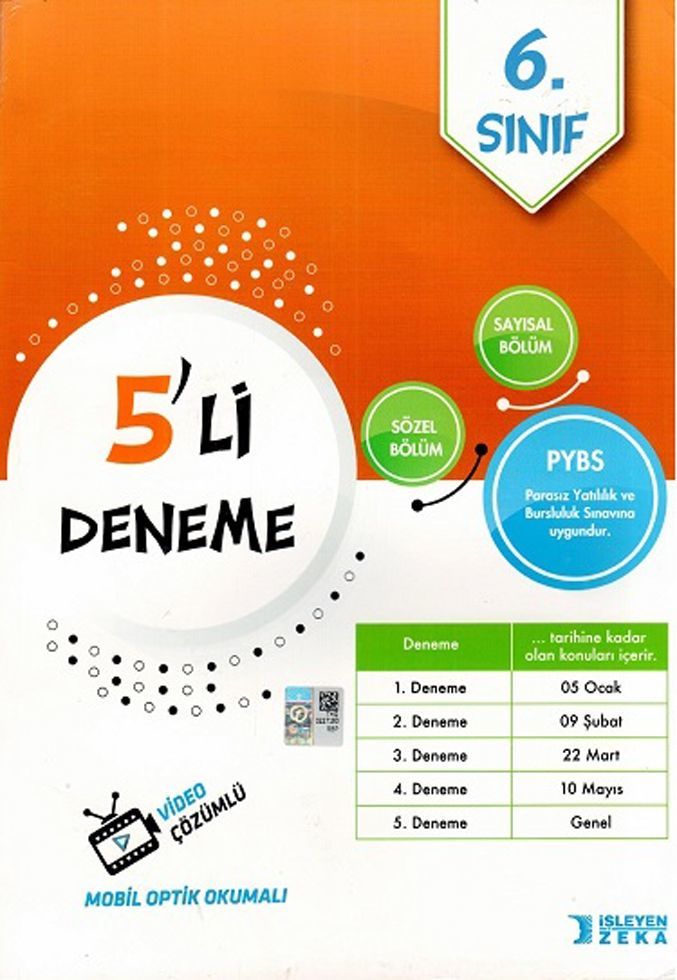 İşleyen Zeka 6. Sınıf PYBS 5 li Deneme