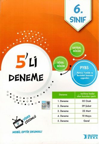 İşleyen Zeka 6. Sınıf PYBS 5 li Deneme
